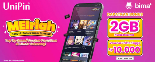 Banyak Bonus MEIriah Super Spesial Bersama UniPin di bima+